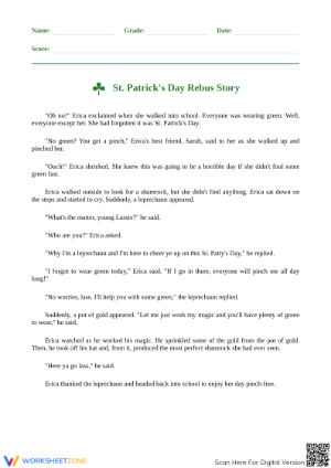 St. Patrick's Day Rebus Story | Essential Grade 5 ELA