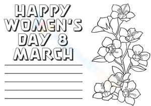 women's day postcard