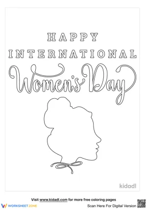 Happy Women's Day Printable Coloring Page | Grades 1-5