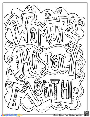 Women History Month Coloring Page | Essential Printable