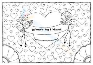 Beautiful card with hearts 
