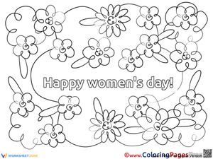 Women's Day Flowers Coloring Page | Grade 1-5 Essential