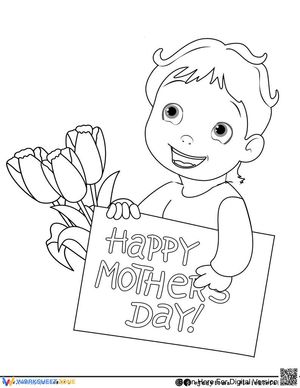 Mother's Day Coloring Page | Printable Grade 1-5 Ready