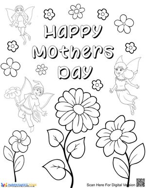 Happy Mother's Day Coloring Worksheet | Essential Printable
