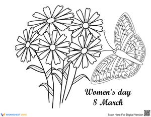 Women's Day Coloring Page | Essential Grade 1-5 Activity