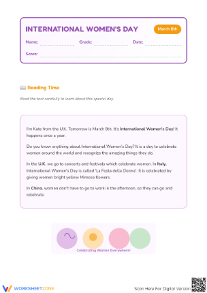 International Women's Day Reading | Essential Grade 2 ELA