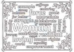 International Women's Day Mindfulness Coloring