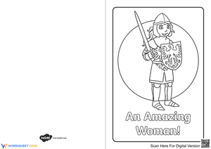 Amazing Woman Coloring Page