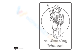 Amazing Woman Coloring Page