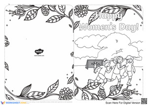 Create Women's Day Cards: Coloring Templates
