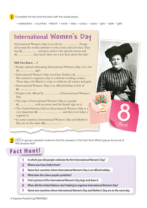 Essential Women's Day Worksheet | Grade 6-8 ELA
