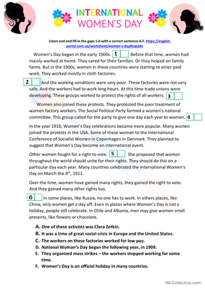 Passage on Women's Day