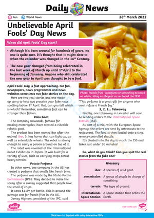 Unbelievable April Fools’ Day News