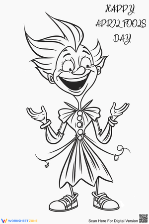Funny April Fools' Jester Activity Sheet