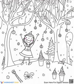 Magical Forest Coloring Page | Grade 3 Printable