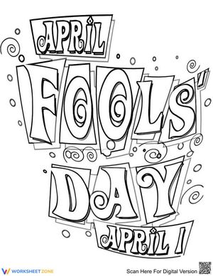 Happy April Fools' Day Lettering Activity