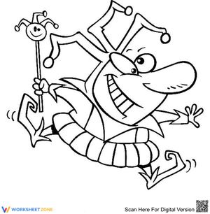 April Fools Clown Coloring Page | Essential Printable