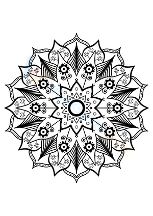 Mandala Coloring Pages Worksheet for Adults