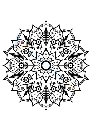 Black White Cute Coloring Page