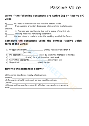 Passive Voice