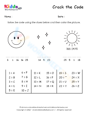 Free Printable Crack The Code Worksheet for Students