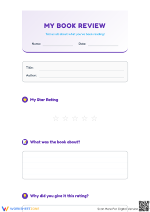 Grade 2-3 Book Review Template — Printable No-Prep Worksheet