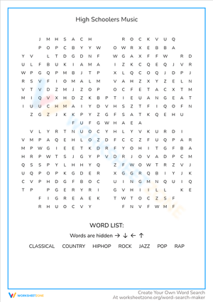 High School Music: Exploring Musical Interests