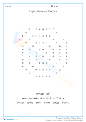 High Schoolers Clothes