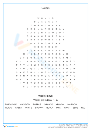 Discovering Colors: Vocabulary Learning Worksheet