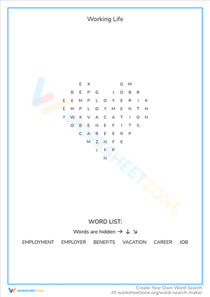 Understanding Working Life: Career Worksheet