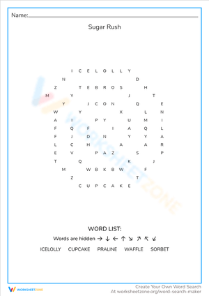 Experience a Sugar Rush: A Fun Worksheet