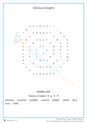 Discover Delicious Delights: A Sweet Worksheet