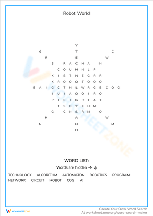 Robot World Activity Worksheet