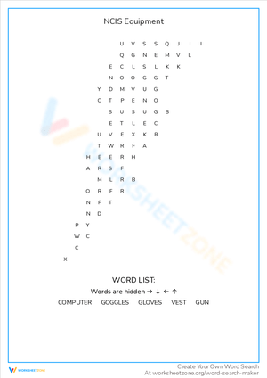 NCIS Equipment Word Search: Gear Up for Fun