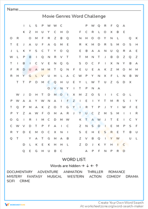 Movie Genres Word Challenge: Expand Your Knowledge