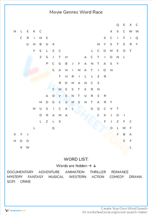 Movie Genres Word Race: Fast Film Classification