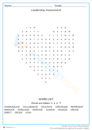 Leadership Assessment Worksheet
