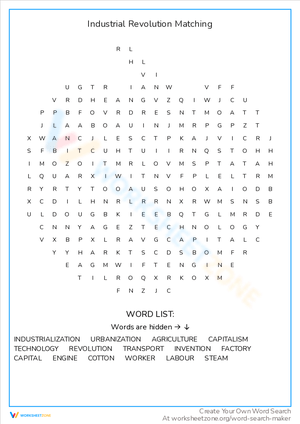 Industrial Revolution Matching Activity