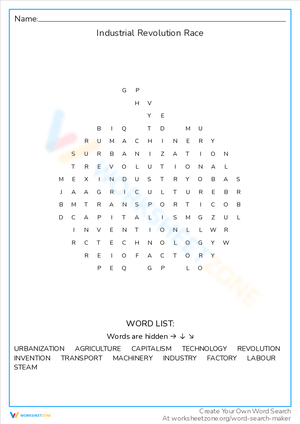 Industrial Revolution Race Activity