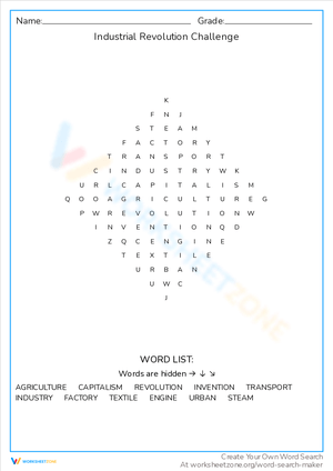 Industrial Revolution Challenge Activity