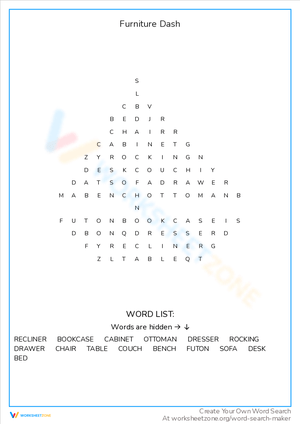 Furniture Dash: A Quick Find Game
