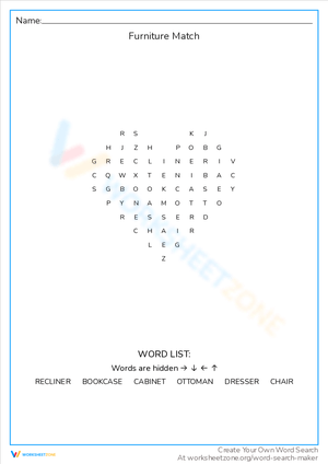 Furniture Match: A Memory Game