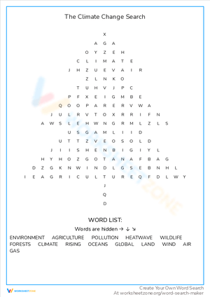 Climate Change: The Search Puzzle Fun