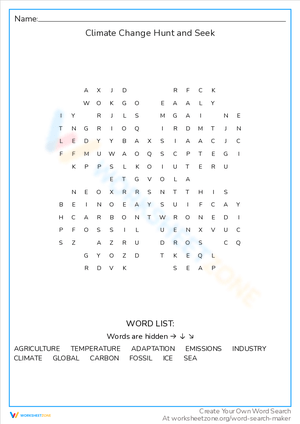 Climate Change Hunt and Seek: Discover