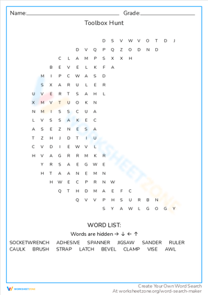 Join the Toolbox Hunt with this Word Search Game