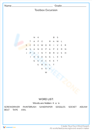 Toolbox Excursion: An Exciting Word Search Game