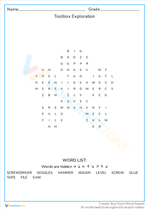 Toolbox Exploration: A Word Search Adventure