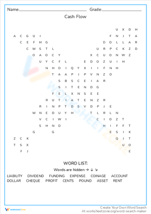 Fun Finance-Themed Word Search for Kids