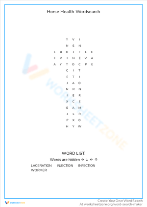 Horse Health Word Search: Boost Your Knowledge