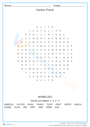 Discover Garden Plants: A Word Search Adventure